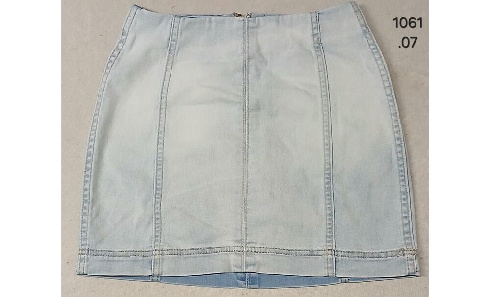 Wild Fable (0) Light Wash Raw Hem Denim Mini Skirt